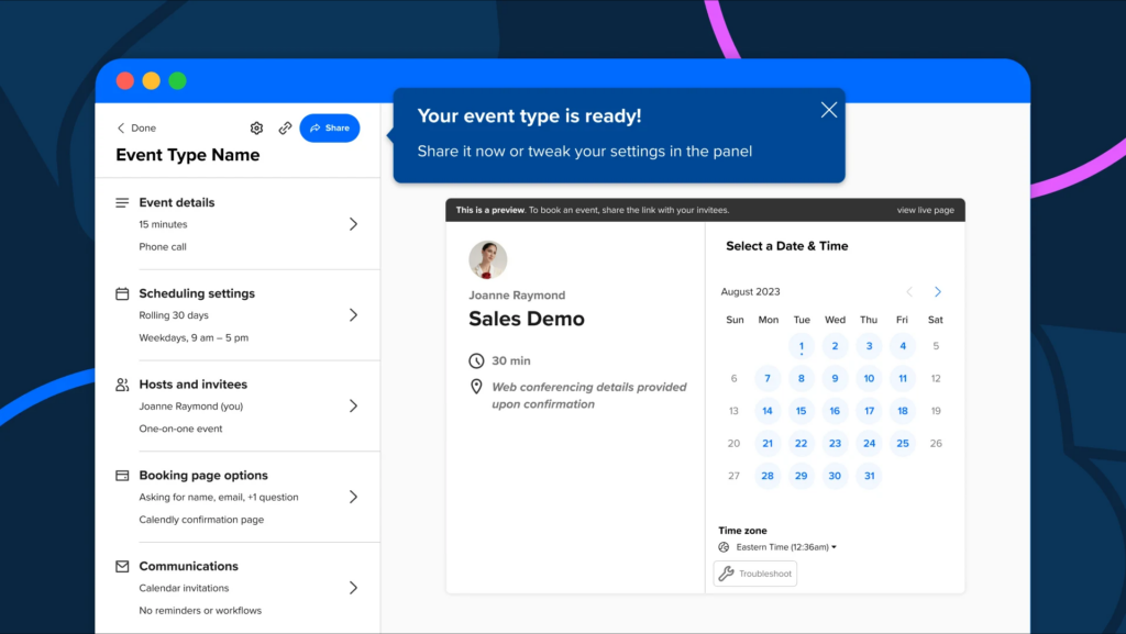 Setting up the VoiceDrop Calendly integration, step 3