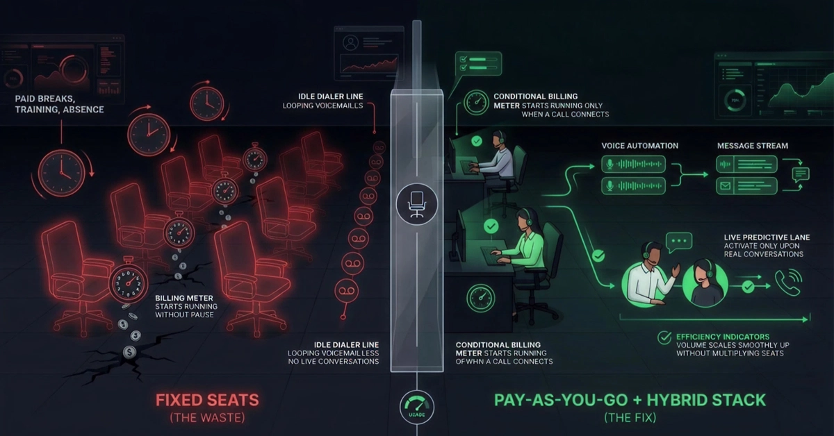 Pay As You Go Predictive Dialers: Stop Paying for Ghost Seats